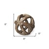 HomeRoots 8" Brown Polyresin Tabletop Sculpture - 3 of 4