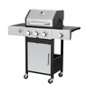 4-Burner Propane Gas BBQ Grill with Side Burner, 37230BTU Output With Enameled Cast Iron Cooking Grids For Outdoor Barbecue, Stainless Steel - 4 of 4