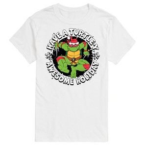 Men's - Teenage Mutant Ninja Turtles - Have A Turtley Awesome Holiday Short Sleeve Graphic T-Shirt - 1 of 4
