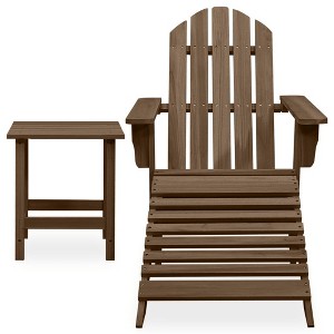 vidaXL Garden Chair Brown Solid fir wood Large Detachable - Brown - 1 of 4