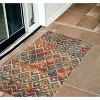 HomeRoots 2' X 3' Green Orange and Red Geometric Stain Resistant Indoor Outdoor Area Rug - 2 of 4