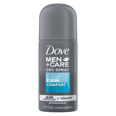 Dove Men+Care Clean Comfort Antiperspirant & Deodorant Dry Spray Travel Size - 1oz - Trial Size