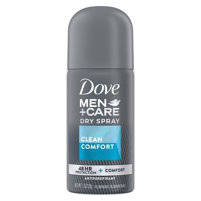 Dove Men + Care Clean Comfort Antiperspirant & Deodorant Dry Spray Travel Size - 1oz - Trial Size