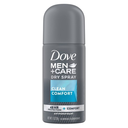 Dove Men+care Clean Comfort Antiperspirant & Deodorant Dry Spray Travel ...