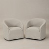KINWELL Boucle Upholstered Swivel Barrel Armchair (Set of 2) - 2 of 4