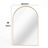 Lycvki 24x36 Inch Metal Framed Arched Bathrrom Mirror for Wall. - 3 of 4