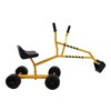 Whisen Kids' Two-Wheel Metal Garden Trolley Gift, Outdoor Utility Cart for Yard, Sand, and Toy Transport, Child-Friendly Design - Red - 3 of 4