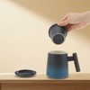 Unique Bargains 13.5oz Ceramic Tea Cup with Infuser Wood Handle and Cup Lid  for Loose Leaf Steeping - 4 of 4