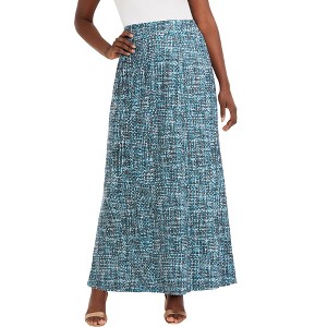 Jessica London Women's Plus Size Stretch Knit Maxi Skirt - 1 of 4