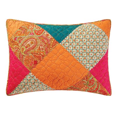 C&F Home 20" x 26" Bright Multi-Colored Arti Standard Moroccan Patchwork Design Decorative Pillow Sham