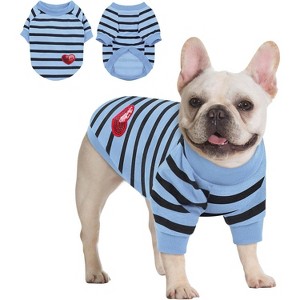 Dog Shirt, Pet Clothes for All Season, Soft Breathable Shirt for Dogs Cats Boy Girl, Breathable Lightweight Pet Tshirt for Frenchie, Dachshund, Yorkie - 1 of 4