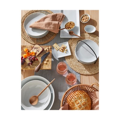 White Porcelain 9-Inch Dishwasher Safe Salad Plate