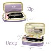 Wrapables Large Capacity Pencil Case, Expandable Pencil Pouch for Stationery Tools, Lavender - image 2 of 4