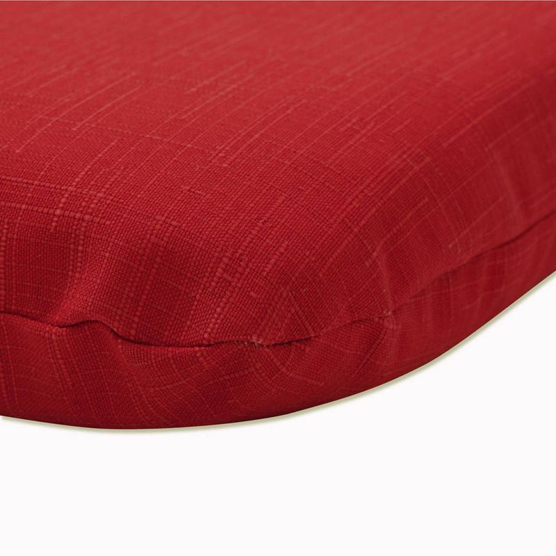 Outdoor/Indoor Rounded Chair Pad Splash Flame Red - Pillow Perfect, 6 of 11