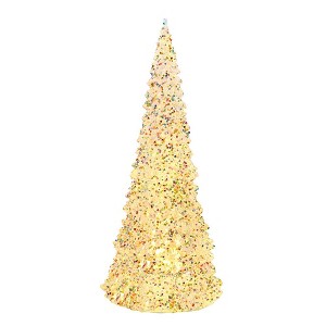 Kurt Adler 15.5-Inch Battery Operated LED Silver Iridescent Tabletop Christmas Tree - 1 of 4