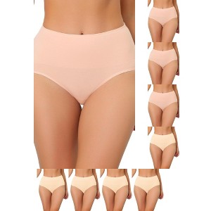 INSPIRE CHIC Women's High Waist Shaping Tummy Control Breathable Briefs 9 Packs - 1 of 4