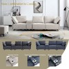 109"W Multifunctional Modular Sectional Sofa Couch Set with Storage, USB Ports, Wireless Charging, Cup Holder 4S -ModernLuxe - image 4 of 4