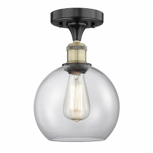 Athens - 1 Light Semi-Flush Mount In Industrial Style-10.75 Inches Tall and 8 Inches Wide - 1 of 1