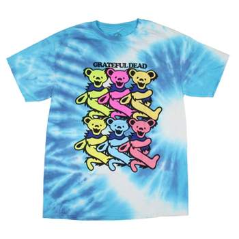 Grateful Dead Men's Dancing Bears Tie-Dyed Adult Graphic Print Band T-Shirt