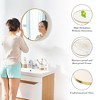 Lyngins Round Bathroom Mirror for Over Sink, Silver-Plated HD Wall Mirror, Rustproof Aluminum Alloy Bathroom Decor, Mirrors for Bathroom Sink & Home - 3 of 4