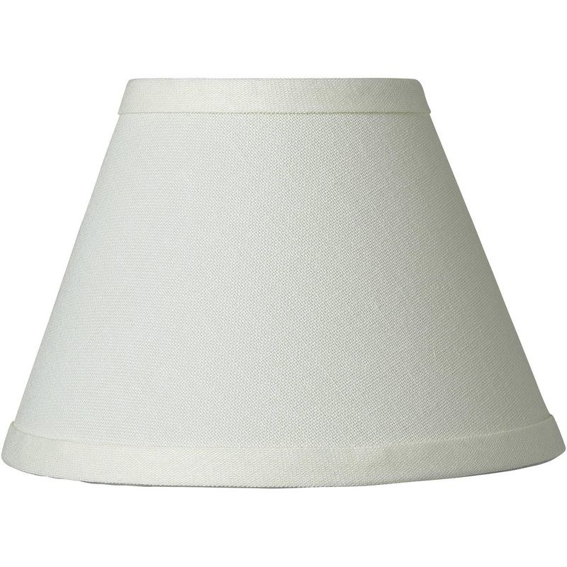 Springcrest Set of 6 Empire Lamp Shades Taya Cream Small 3.5" Top x 7" Bottom x 5" High Candelabra Clip-On Fitting, 4 of 8