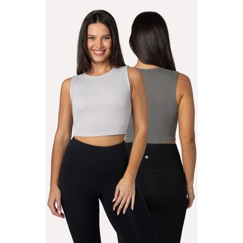 Yogalicious Women's Racerback Cropped Tank Top 