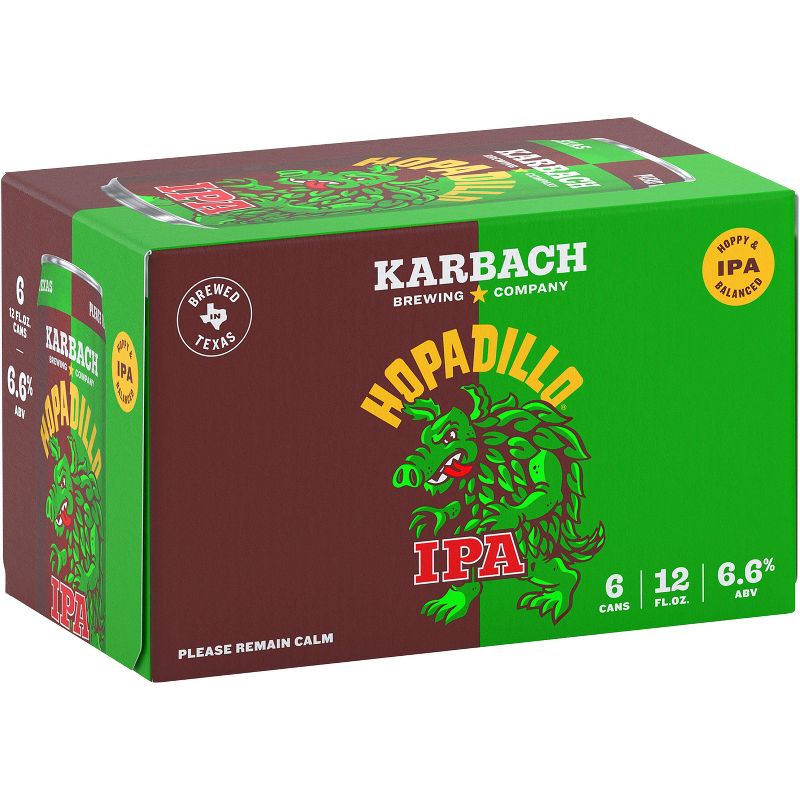 Karbach Hopadillo IPA Beer - 6pk/12 fl oz Cans, 3 of 9