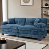 Two-seat Modular Deep Seat Sofa Couch Chenille Sofa Sleeper Comfy Upholstered Furniture - Leovsnove - 2 of 4