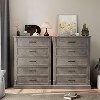 GAOMON Farmhouse 5 Drawer Dresser for Bedroom, Tall Chest of Drawers with Metal Handles, Rustic Wooden Dresser TV Stand - 3 of 4