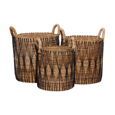 Trademark Innovations Banana Leaf Nesting Basket Organizer Set