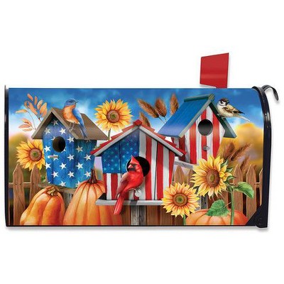 Briarwood Lane Mailbox Cover  - Standard Size - American Fall Birdhouses For Fall Mailbox Cover