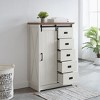 Bella Depot Farmhouse 5 Drawers Dresser with Sliding Barn Door - 3 of 4