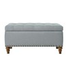 CAVINAS Retro Rivet Storage Ottoman Bench, Support Hinge Top, Upholstered Ottoman with Storage, End of Bed Bench, Ottoman Bench for Bedroom - 2 of 4