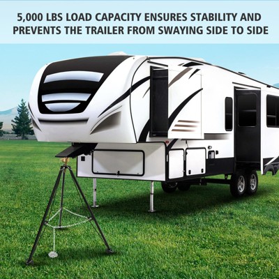 5th Wheel Tripod Stabilizer - 5000lb Load King Pin Stabilizer with 11cm Adjustment Stroke, Min Height 19", Max Height 55"