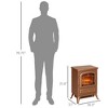 Aghana Digitals Freestanding Electric Fireplace Heater: 3D Realistic LED Flames, 725W/1450W Modes, - 4 of 4