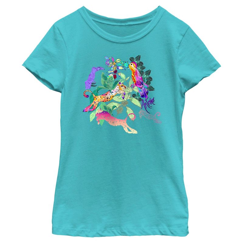 Girl's Encanto Antonio Magical Animal By Sebas Pakui T-Shirt, 1 of 5