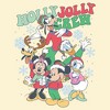 Mens Mickey & Friends Snowflake Holly Jolly Crew T Shirt - 2 of 4