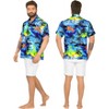 LA LEELA Men's Hawaiian Short Sleeve Button Down Shirt Mens Tropical Shirts Casual Vacation Summer Party Caribbean Shirts for Men Funny - 3 of 4