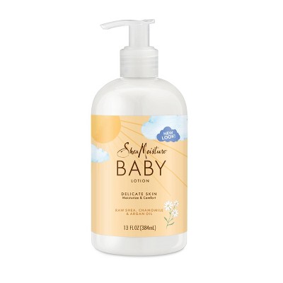 SheaMoisture Baby Lotion Raw Shea + Chamomile + Argan Oil Calm & Comfort for All Skin Types - 13 fl oz