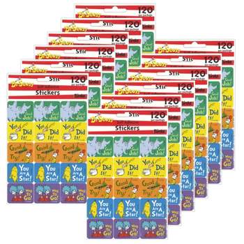 Eureka® Dr. Seuss™ Success Stickers, 120 Per Pack, 12 Packs