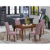 HomeStock 5-Pc Mahogany Finish Solid Wood Top - Rectangular Dining Room Set - Seats 4 - 2 of 4