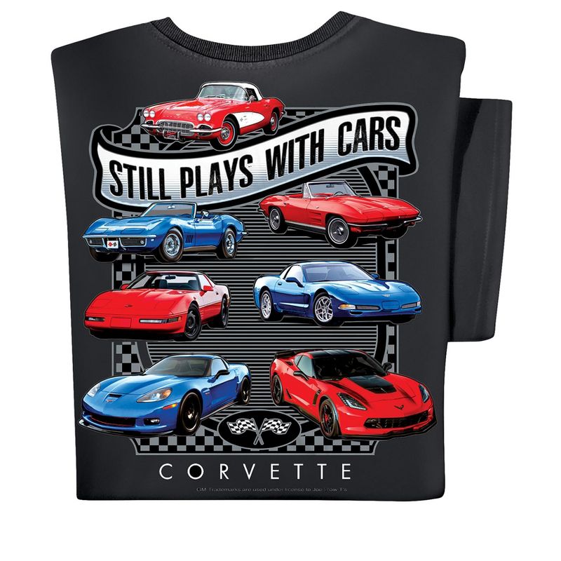 Collections Etc Chevy or Ford Still Plays with Cars Short Sleeve Graphic Tee, 4 of 6