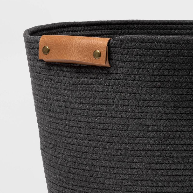 17&#34; Coiled Rope Bin Warm Gray Charcoal - Brightroom&#8482;, 4 of 8