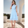 Allegra K Women's Sleeveless Smocked Waist Gilding Metallic Stars Chiffon Party Dress - 4 of 4