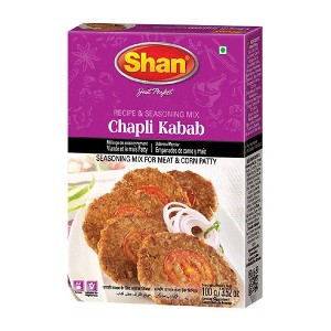Shan Chapli Kabab Recipe and Seasoning Mix 3.52 oz (100g) - Spice Powder for Traditional Meat & Corn Patty - 1 of 1