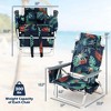 2-Pack Folding Backpack Beach Chair 5-Position Outdoor Reclining Chairs with Pillow Blue/Pattern/Pink/Yellow/Dark Pink/Dark Green/Dark Blue - 3 of 4