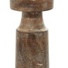 Set of 3 Rustic Cylindrical Mango Wood Candle Holders - Olivia & May - 4 of 4