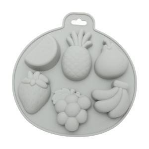 Unique Bargains Candy Mould 6-Cavity Mixed Fruit Shapes Candy Mould Hand Wash 6.46"x6.38"x0.91" 1 Pc - 1 of 4