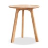 TOAOTBNBO Mid-century Coffee Table, Round Side Table with Smooth Edges, Small Coffee Tables for Living Room, Natural - 2 of 4