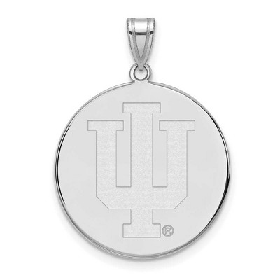 Black Bow Jewelry 14k White Gold Indiana Hoosiers NCAA Extra Large Pendant